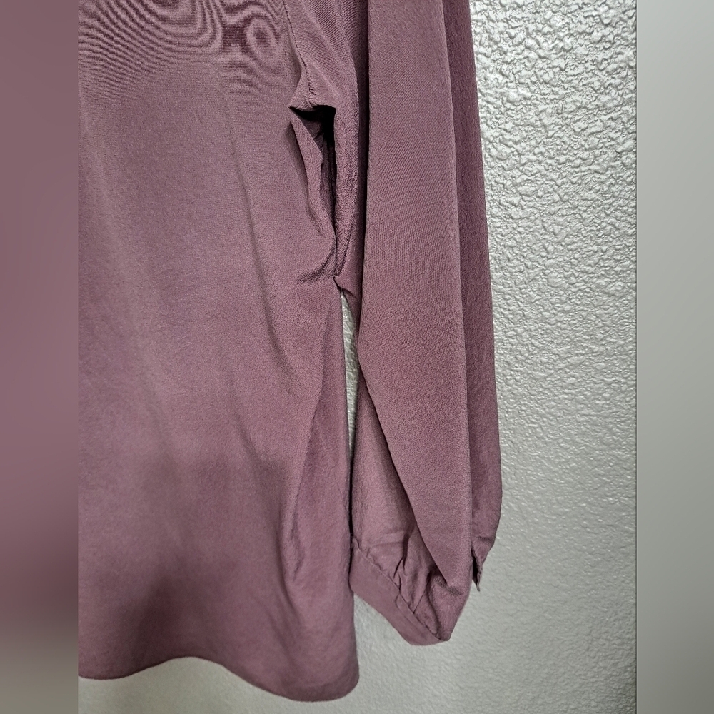 Acrobat Mauve 100% Silk Blouse Size XS - Picture 11 of 13